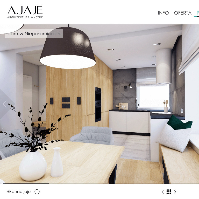 Strona Wordpress dla architekta wnętrz